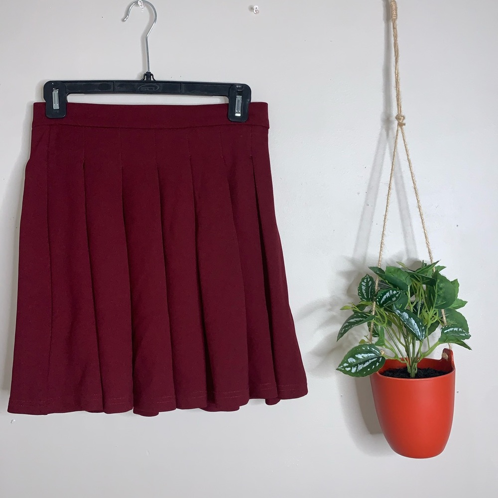 SHEIN Pleated Red Skirt